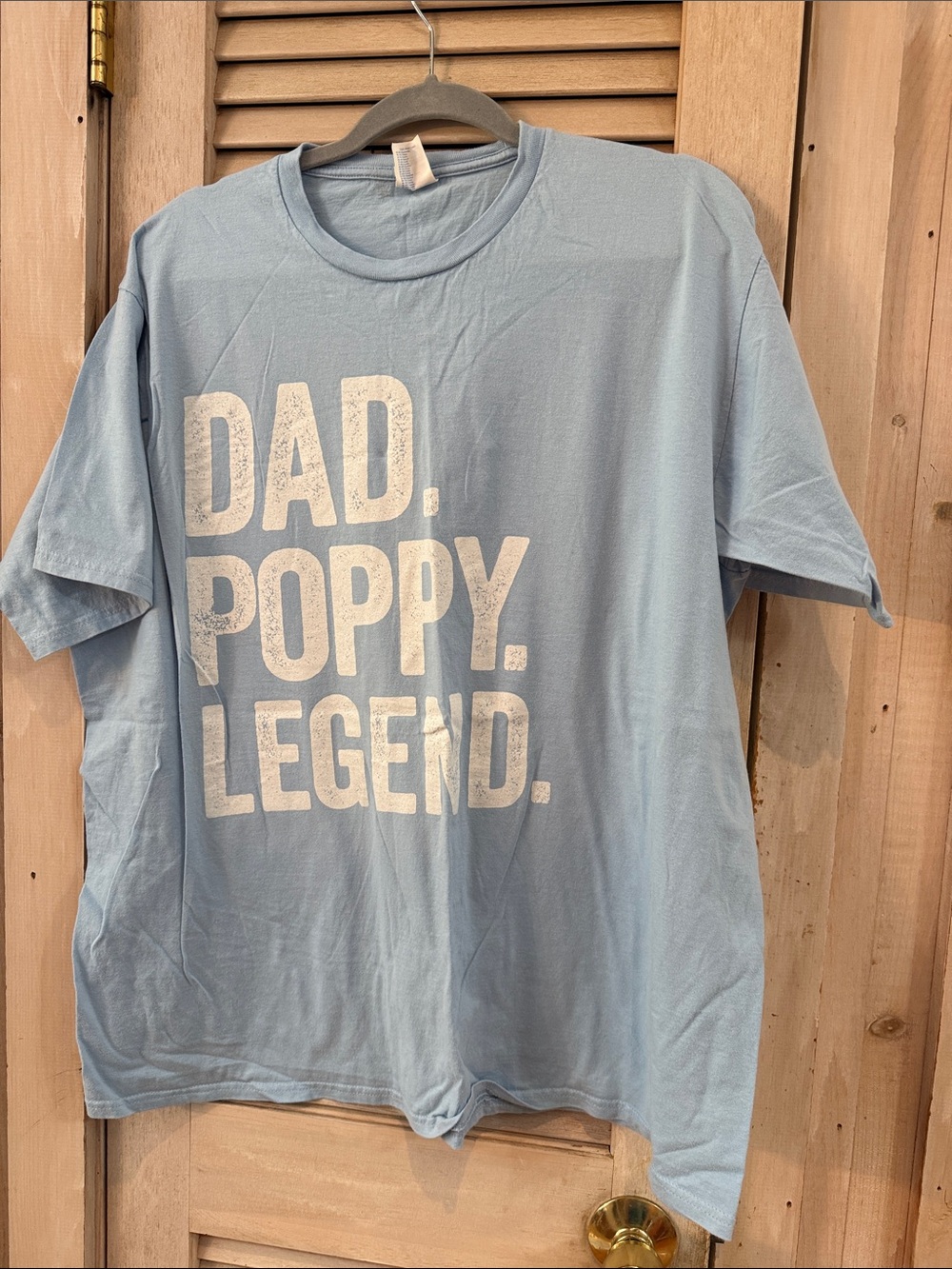 Port and Company Light Blue "DAD. POPPY. LEGEND." Short-Sleeve Tee XXL